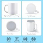 12 Pack Sublimation Mugs,11 OZ White Coffee Mugs With White Gift Boxes,Tazas Para,Ceramic Blank Coffee Mugs For Coffee, Tea, Latte, Soup, Milk, Hot Cocoa - Image 4