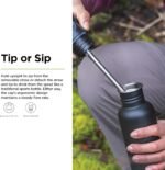 Klean Kanteen Classic Flip Seal Sport Cap with Metal Straw – 100% Leakproof, BPA-Free, Steady Flow - Image 4