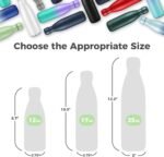 Volhoply 17oz Insulated Stainless Steel Water Bottle, Double Wall Vacuum Flask, Keeps Cold 24h & Hot 12h, Available in Packs of 1, 4, or 8（Green,1 Pack） - Image 3