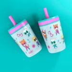 Zak Designs SuperKitties Kelso Toddler Cups For Travel or At Home, 12oz Vacuum Insulated Stainless Steel Sippy Cup With Leak-Proof Design is Perfect For Kids (Ginny, Sparks, Buddy, Bitsy) - Image 6