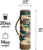 Elemental Iconic Kids Water Bottle for School - 100% Leak-Proof Insulated Water Bottles with Straw Lid & Pop-It Handle for Boys & Girls - Triple-Wall Insulated & BPA-Free, 20oz – Green Camo - Image 6