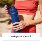Takeya Actives Water Bottle with Spout Lid - Bottle with Double Stainless Steel Insulation - Dishwasher Safe & BPA-Free - Bottle with Spout Lid & Removable Bumper - 32 oz, Lilac - Image 6
