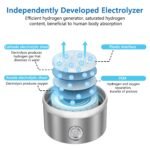 Hydrogen Water Bottle, Portable Rechargeable Hydrogen Water Bottle Generator [Gifts for Him Her], Hydrogen Water Machine for Home Travel Office Exercise (Silver) - Image 5