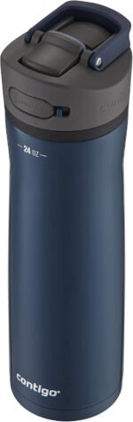 Contigo Ashland 2.0 Leak-Proof Water Bottle with Lid Lock and Angled Straw, Dishwasher Safe, Interchangeable Lid, 24oz, Blueberry - Image 4