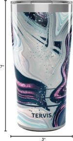 Tervis Traveler Purple Teal Marble Triple Walled Insulated Tumbler Travel Cup Keeps Drinks Cold & Hot, 20oz, Stainless Steel - Image 6