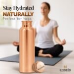 100% Copper Water Bottle, Plain Classic Finish Design, (34 Oz/1000ml), Ayurvedic Copper Bottle for Drinking water with Nature Health Benefits, Leak-Proof, Durable & Eco-friendly - Image 6