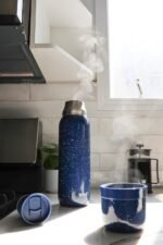 Ello Therma 32oz Insulated Stainless Steel Thermos for Hot & Cold Beverages with Leak Proof Lid & Built-in Cup, Triple Wall Insulation, Hot 24 Hrs, Perfect for Coffee,Tea, Dishwasher Safe, Blue - Image 3