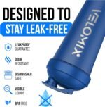 VELOMIX 24 oz Stainless Steel Shaker Bottle with Wire Whisk - Leakproof, No Clumps, Odor Resistant Metal Shaker Bottle, Insulated Shaker Cups for Protein Shakes, Pre Workout and Smoothie(Blue) - Image 3