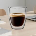 NIRA.Z 2 Pack 11.6oz/343ml Double Wall Glass Coffee Mugs, No Hole Bottom, Insulated Borosilicate Glass Coffee Cups, Clear Mugs for Hot & Cold Beverages, Perfect for Espresso, Latte, Tea, Cappuccino - Image 8