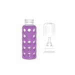 Lifefactory 9-Ounce BPA-Free Glass Baby Bottle with Protective Silicone Sleeve and Stage 2 Nipple, Grape - Image 3