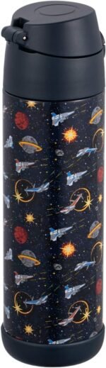 Snug Insulated Kids Water Bottle with Straw & Spout – Double-Wall Stainless Steel, Leakproof, Easy-Flip Lid – For School, Travel, Toddlers & Big Kids - Space Wars, 17oz - Image 4