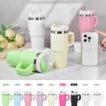 AGH 14 oz Sublimation Tumblers with Handle 4 Pack Double Wall Stainless Steel Insulated Tumblers Blanks Water Bottle Travel Cups,Reusable Water Bottle for Sublimation Gifts - Image 3