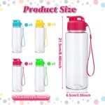 20 Pcs Water Bottles Bulk, 17 oz Plastic Water Bottles with Leak Proof Flip Top, Large Sports Water Bottle with Handle Strap for Adults Sports Gym, School, Party Outdoor, Hiking, Yoga - Image 3