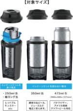 CanKeeper 3-In-1 - FITS 12oz, 16oz and Slim Cans - Keep Your Can Cold For Hours - Double Walled and Vacuum Insulated Can Cooler - Lid Keeps Cold In, Dirt Out (Black) - Image 4