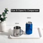 IMEEA Coffee Mugs Camping Cup 10oz Double Walled Stainless Steel Camping Mug with Handle, Set of 2 - Image 3