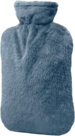 BICAREE Hot Water Bottle with Cover, 2L PVC Hot Water Bag for Neck, Shoulder Pain and Hand Feet Warmer, Menstrual Cramps, Hot Compress and Cold Therapy(Blue Ashes) - Image 3