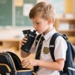 SASEUM Kids Sport Water Bottle 12oz Stainless Steel Double Wall Vacuum Thermal Mug with Leak Proof Spout Lids, Wide Mouth Metal Insulated Water Jug for Gym and Travel（Black） - Image 5