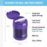 THERMOS FUNTAINER Insulated Food Jar, 10 Ounce, Kid Friendly Food Jar with Foldable Spoon, Purple - Image 3
