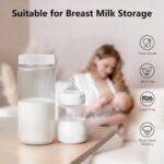 Ruckae 16oz Juice Bottles,Ribbed Glass Juicing Bottles with Lids,Smoothie Cup Lids and Straws,Water Bottle Mason Jar Drinking Glasses for Juicing,Smoothies,Kombucha (Clear-10 pack) - Image 4