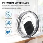 20 oz Tumbler Lid, 2 Pack Replacement Lids Compatible for YETI 20 oz Tumbler 10/24 oz Mug and 10 oz Lowball, Travel Spill Proof Cup Lids Covers with Magnetic Slider Switch, BPA Free - Image 4
