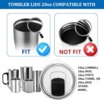 20 oz Tumbler Lid, 2 Pack Replacement Lids Compatible for YETI 20 oz Tumbler 10/24 oz Mug and 10 oz Lowball, Travel Spill Proof Cup Lids Covers with Magnetic Slider Switch, BPA Free - Image 6