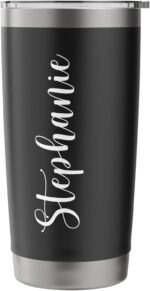 Stephanie Personalized Name Travel Mug Stainless Steel Insulated Tumbler - Image 4