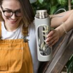 32oz Borosilicate Glass Water Bottle with Tea Infuser, Tea Tumbler with Strainer, Reusable Travel Mug with Sleeve & 2 Lids, for Hot or Cold Drinks, Loose Tea, Fruit - Image 4