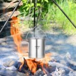 1050ml Stainless Steel Water Bottle Leak Proof Sports Bottle with 750ml Hanging Pot for Outdoor Camping Hiking,Sport Bottle - Image 9