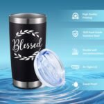 ATHAND Christian Tumbler,20oz Stainless Steel Tumbler with Lid,Straw and Brush,Blessed Motivational Water Bottle,Christian Gifts Tumblers For Women Men,Religious Gifts for Mom, Friends - Image 3