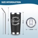 ATHAND Christian Tumbler,20oz Stainless Steel Tumbler with Lid,Straw and Brush,Blessed Motivational Water Bottle,Christian Gifts Tumblers For Women Men,Religious Gifts for Mom, Friends - Image 6