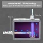 VP4 UV-C LED Ultraviolet Water Filter Purifier, Reduce up to 99.99% of Contaminants at Flow Rate 1.0GPM, Smart On/Off Switch, 12V DC for RV Boats Off-Grid Livings, Mercury Free - Image 3