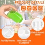 Haneye 8 Pack 4 oz Glass Shot Bottles with Caps - Reusable Wide Mouth Ginger Shots Bottles for Juice, Wellness,Spices, Essential Oil & Travel, Leakproof & Dishwasher Safe with 12 Labels and 1 Brush - Image 3