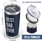 TEEZWONDER Gifts for Dad from Daughter Son - 20 oz Stainless Steel Insulated Coffee Tumbler with Lid - Birthday Gifts for Dad Who Wants Nothing, Mens Birthday Gift Ideas - Image 4