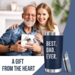 TEEZWONDER Gifts for Dad from Daughter Son - 20 oz Stainless Steel Insulated Coffee Tumbler with Lid - Birthday Gifts for Dad Who Wants Nothing, Mens Birthday Gift Ideas - Image 8