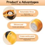 QWE Insulated Water Bottle with Straw&Lids,1000ml/32oz Vacuum Sealed water Bottles,Double Drinking,Stainless Steel Tumbler with Handle,Leak Proof,BPA Free,for Travel,Outdoors,Camping,Gym(OrangeBlack) - Image 4