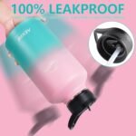 Water Flask with Straw, Wide Mouth Half Gallon Water Bottle with Sleeve, Reusable Leak Proof Large Water Jugs for Drinking, 64 oz Insulated Water Bottle for Gym Camping, Bubble Gum - Image 5