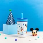 Zak Designs Disney Kelso Toddler Cups For Travel or At Home, 12oz Vacuum Insulated Stainless Steel Sippy Cup With Leak-Proof Design is Perfect For Kids (Mickey Mouse) - Image 3