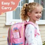 12oz Girl Water Bottle with Straw Lid & Handle - Unicorn Leak Proof Water Bottles Kids, Double-Wall Stainless Steel Pop-top Lid Pink Kids Insulated Bottles for School, Gift Cup for Kid - Image 6