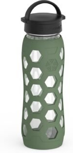 LIFEFACTORY 22oz Bottle Classic Cap Hex Olive - Image 3