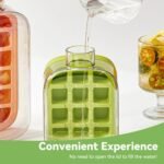 2-in-1 Ice Cube Water Bottle – Leak Proof Reusable Bottle with Built-in Ice cube Tray | BPA-Free Silicone & Plastic Ice Cube Maker Bottle | Portable Sports, Travel, Gym, Office Hydration - Image 4