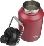 Jug with Handle,87 oz Insulated Water Bottle with Carrying Pouch, Double Wall Vacuum Stainless Steel Metal Bottle,Dark red - Image 4