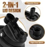 NATURE PIONEOR Sports Water Bottle Spout/Straw Lid, Replacement Lid Accessory, Easy to Carry - Image 3