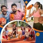 Nitial 12 Pack Water Bottles Bulk 20 oz Reusable Squeeze Water Bottles Plastic Sports Bottle with Pull Top Cap Sports Gifts Tumbler for Travel Gym Sport Party Supplies(Orange,Basketball) - Image 8