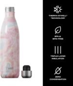 S'well Stainless Steel Water Bottle, 25oz, Geode Rose, Triple Layered Vacuum Insulated Containers Keeps Drinks Cold for 48 Hours and Hot for 24, BPA Free, Perfect for On the Go - Image 4