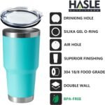 HASLE OUTFITTERS 30oz Stainless Steel Tumbler, Double Wall Vacuum Insulated Travel Mug Tumbler, Durable Insulated Coffee Mug, Gift Box Set (Light Green, 1) - Image 3