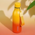 BJPKPK Insulated Water Bottles, 18 oz Stainless Steel Metal Water Bottle with Strap, BPA Free Leak Proof Jugs, Mugs, Flasks, Reusable Thermal Flasks for Sports & Travel, Sunset Orange - Image 5