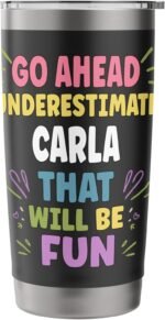 CARLA Personalized Women's Gift Custom CARLA Stainless Steel Insulated Tumbler - Image 4