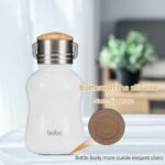 YOHKOH Mini Vacuum Insulated Water Bottle With Bamboo Lid - Stainless Steel Thermos Water Bottle for Women Girls Kids, Metal Sports Hot and Cold Water Bottle Leak-Proof BPA-Free (6.4oz,White) - Image 5