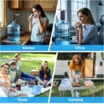 Foldable Water Dispenser for 5 Gallon Bottle, Electric Water Pump for 5 Gallon Jug Rechargable Portable Automatic Low Decibel for Camping Travel Home Kitchen Office (Black) - Image 8