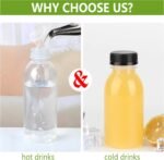 12 Pack 8oz PP Heat-Resistant Plastic Juice Bottles With Caps-Plastic Smoothie Bottles-Reusable Bulk Beverage Containers with Lids For Juice, Beverage(Dishwasher Safe) - Image 4